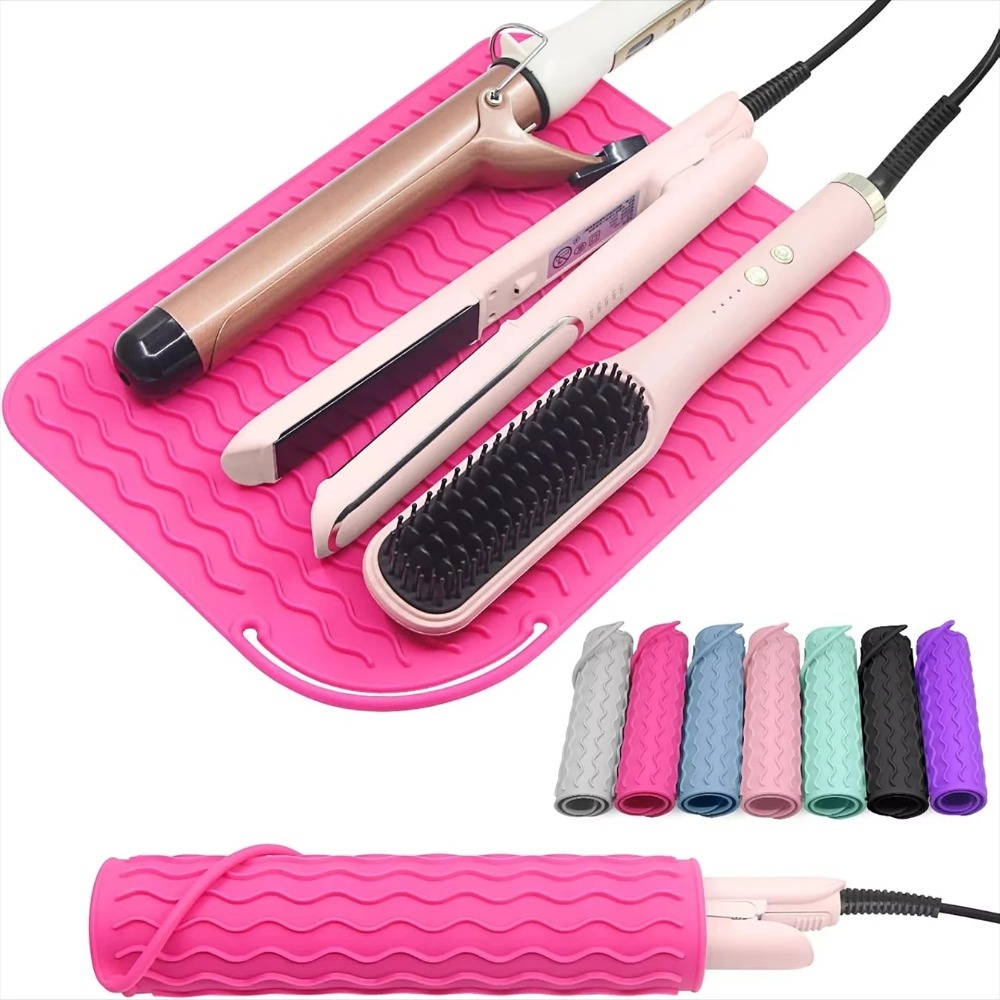 Hair Straightener - Heat Resistant Mat Straightener Pad Curling