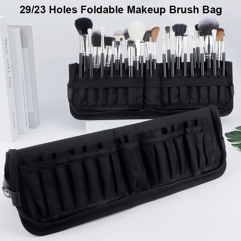Beauty Makeup Kit - 29/23 Holes Foldable Makeup Brush Bag