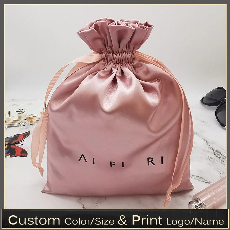 Makeup Beauty House - Custom Logo Satin Drawstring Bags Hair
