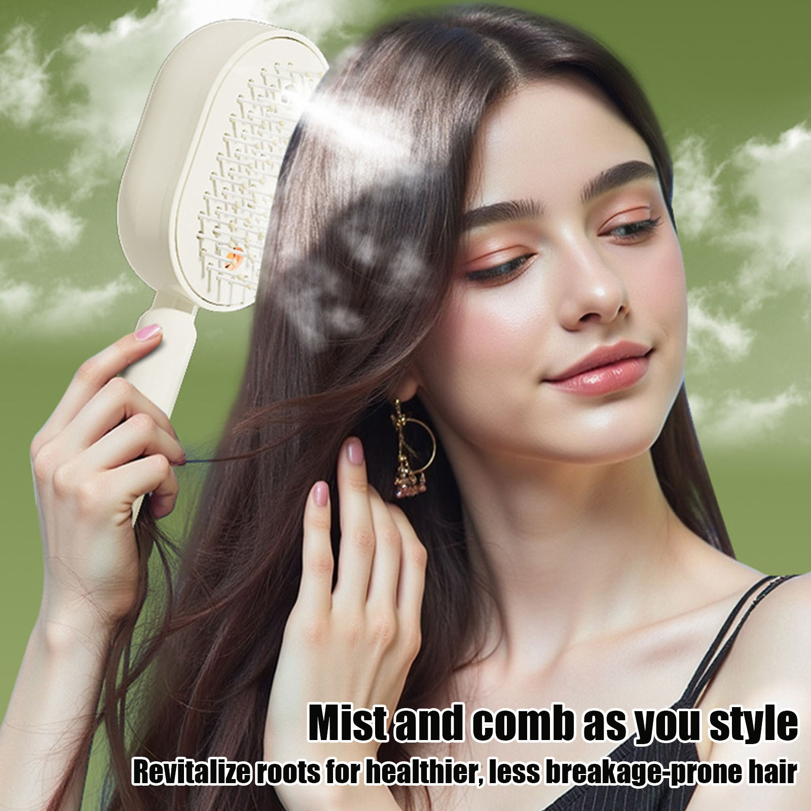 Wet Electric Hairbrush with Wa - Hair Straightener ulasan dan harga