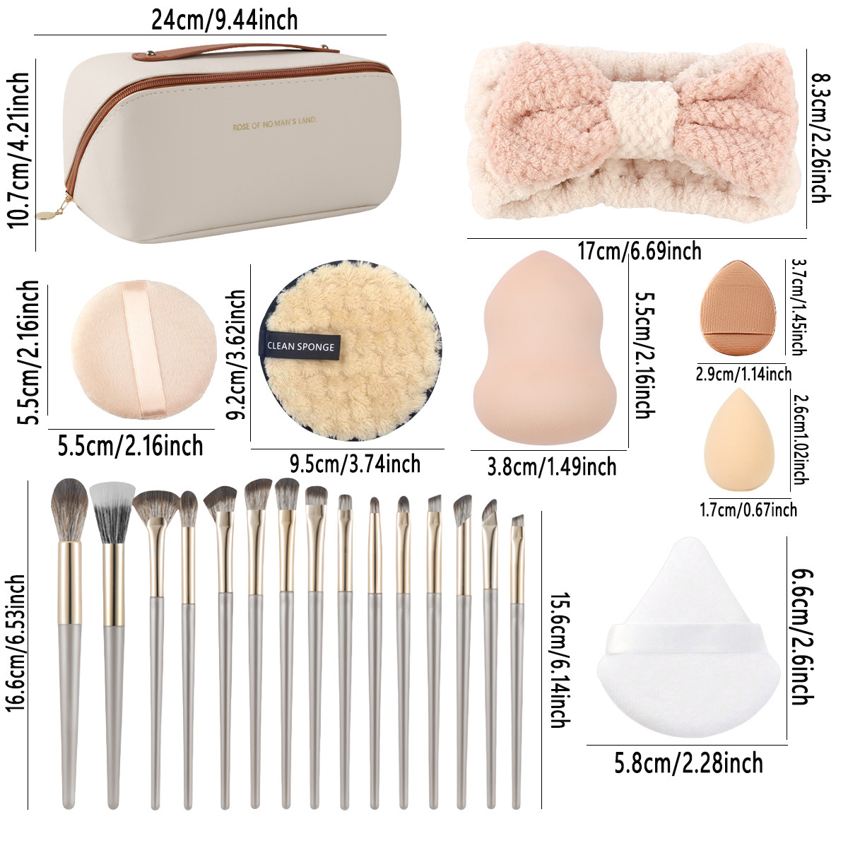 Leather Handle Bag with 36 Pcs - Beauty Makeup Kit ulasan dan harga