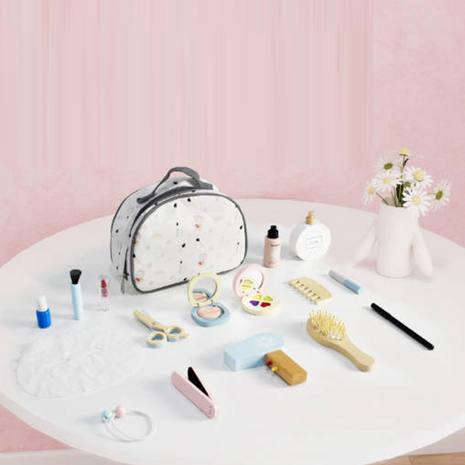 Wooden Makeup Toy Set Role Pla - Makeup Beauty House ulasan dan harga
