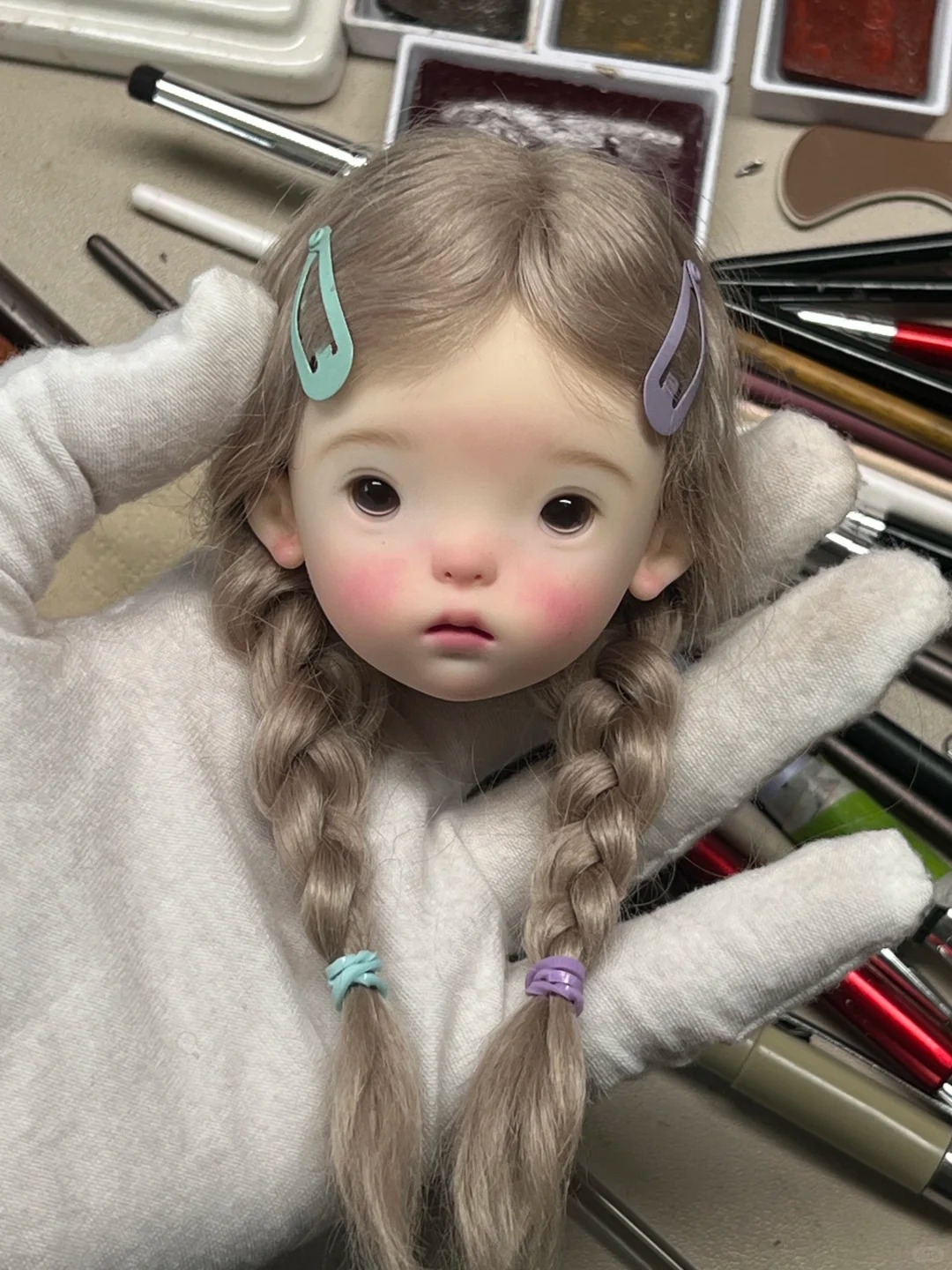SD BJD Doll 1/6 Landoudou Head - Beauty Y Makeup ulasan dan harga