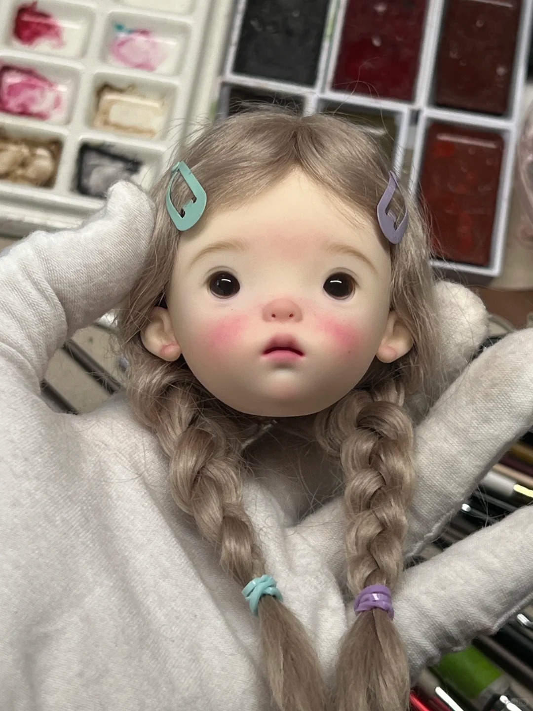 SD BJD Doll 1/6 Landoudou Head - Beauty Y Makeup ulasan dan harga