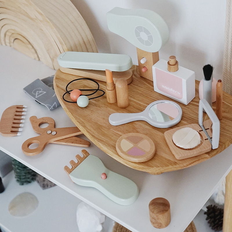 New Children Wooden Simulation - Makeup Beauty House ulasan dan harga
