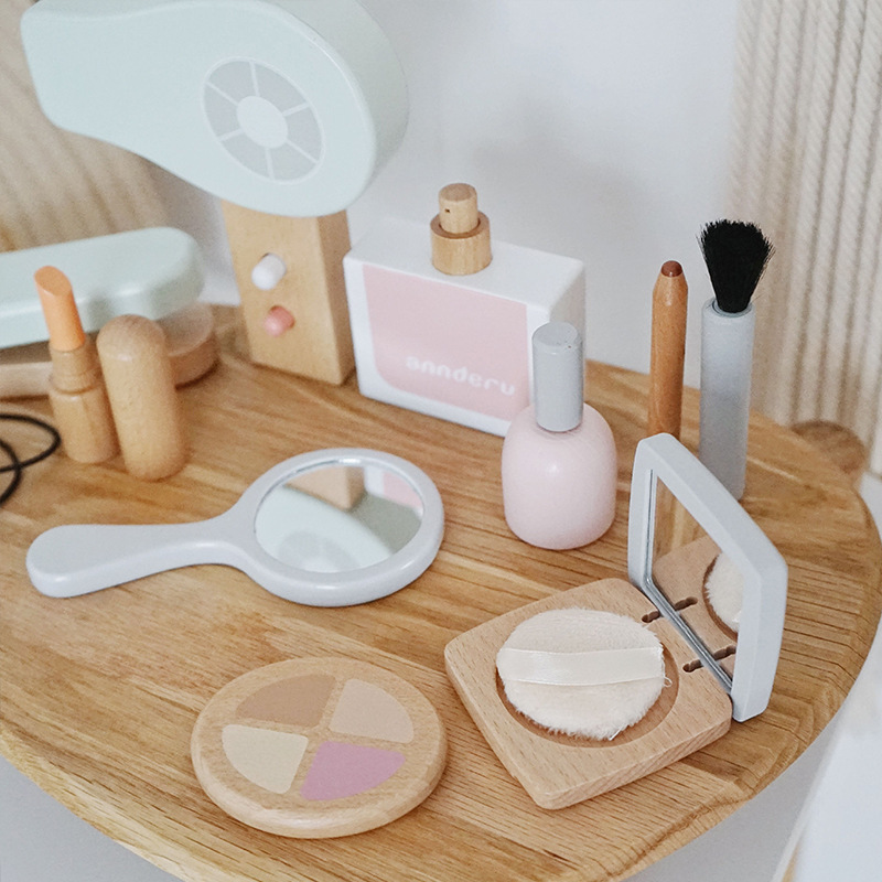 New Children Wooden Simulation - Makeup Beauty House ulasan dan harga