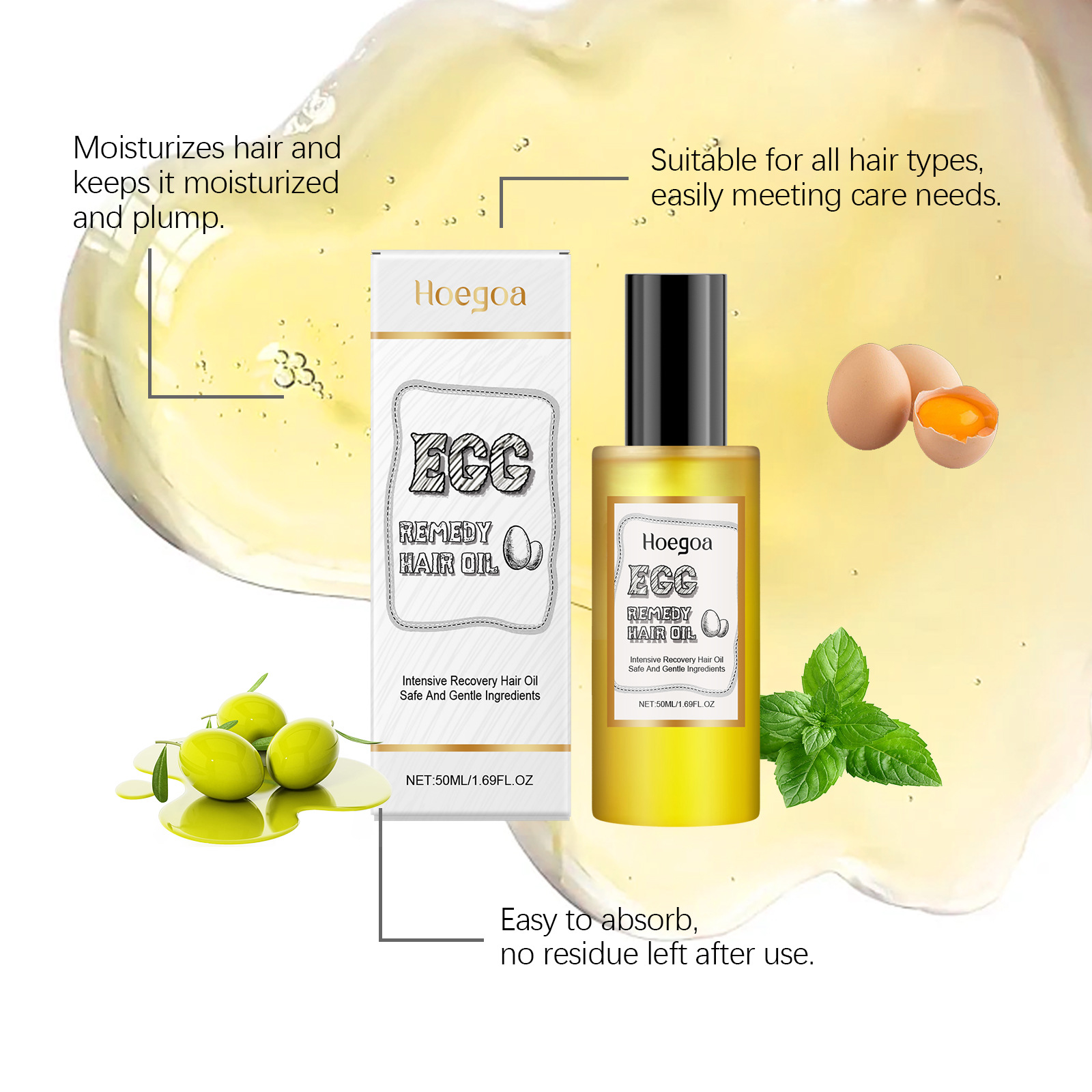 Egg Remedy Hair Oil Restore So - Hair Straightener ulasan dan harga