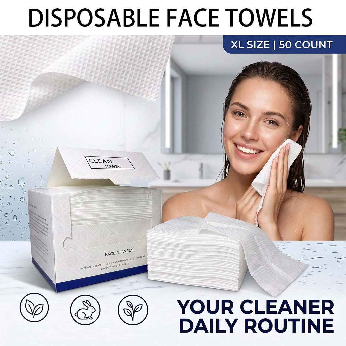50Pcs/Box Disposable Face Towe - Beauty Makeup Wholesale ulasan dan harga