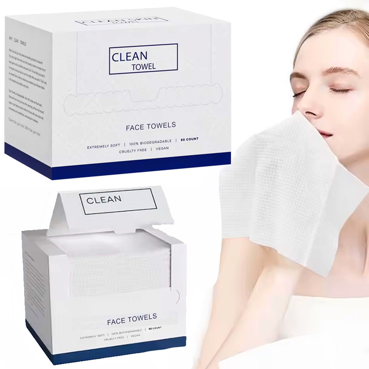 50Pcs/Box Disposable Face Towe - Beauty Makeup Wholesale ulasan dan harga