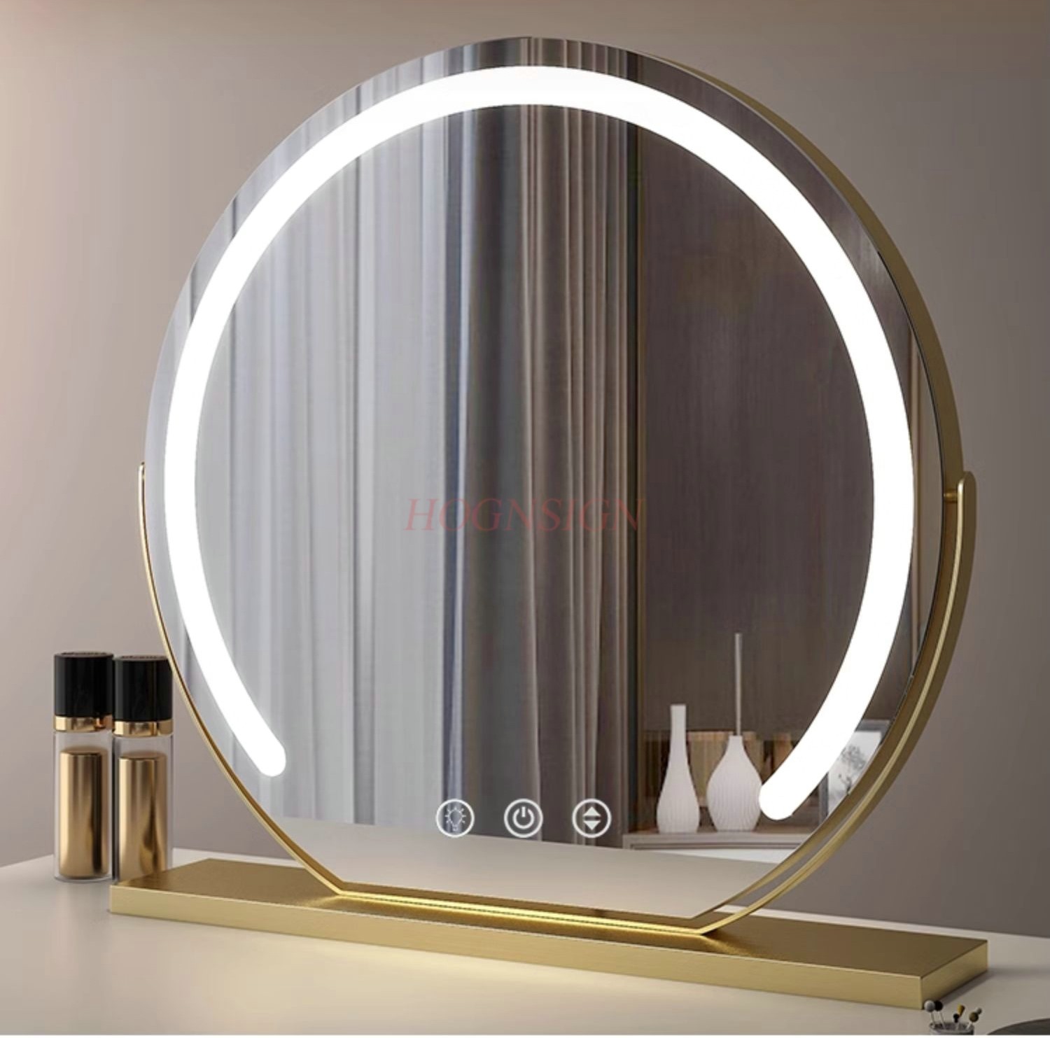 LED makeup mirror with lamp de - Makeup Master Beauty Salon ulasan dan harga