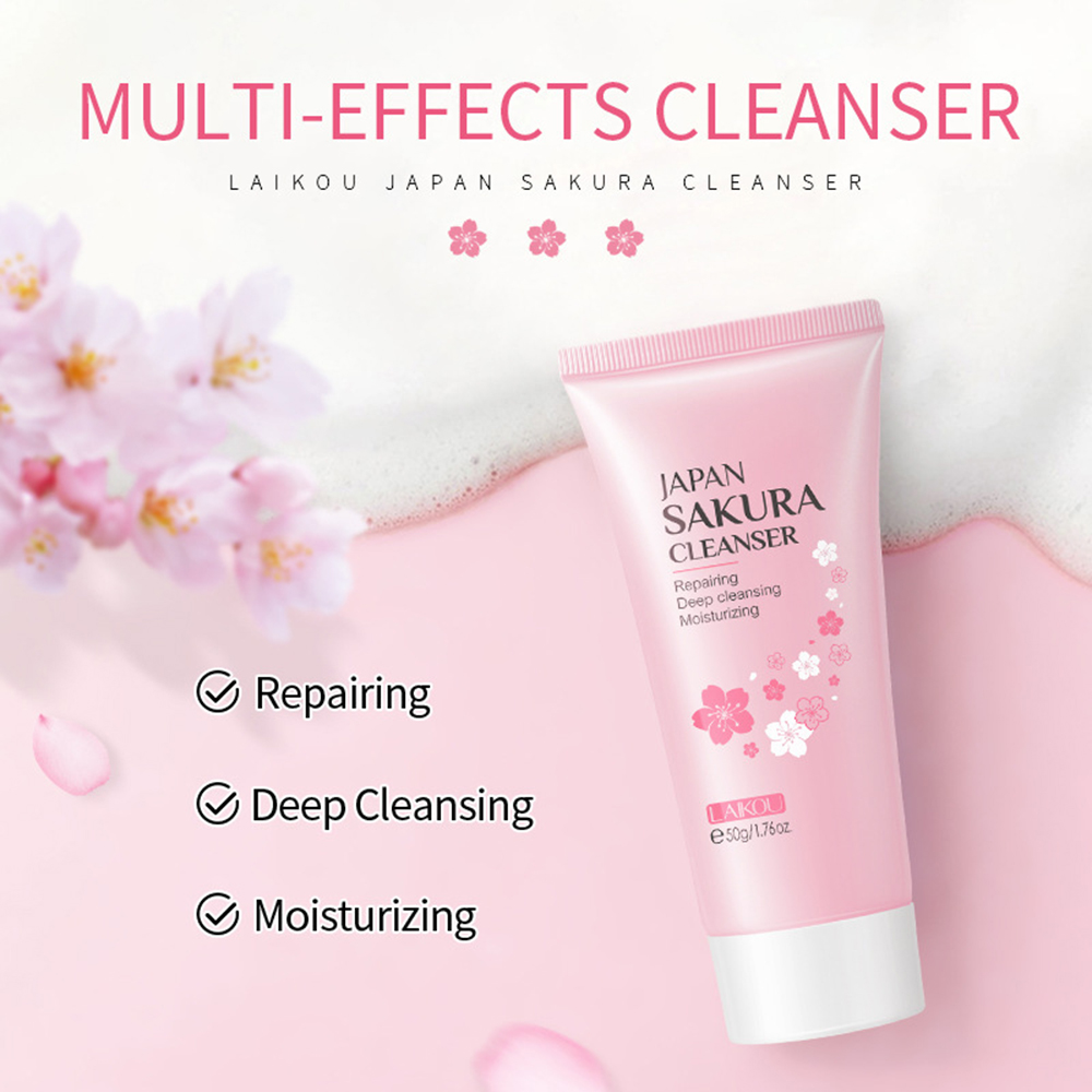 LAIKOU 8Pcs Sakura Facial Skin - Woman Beauty Makeup ulasan dan harga