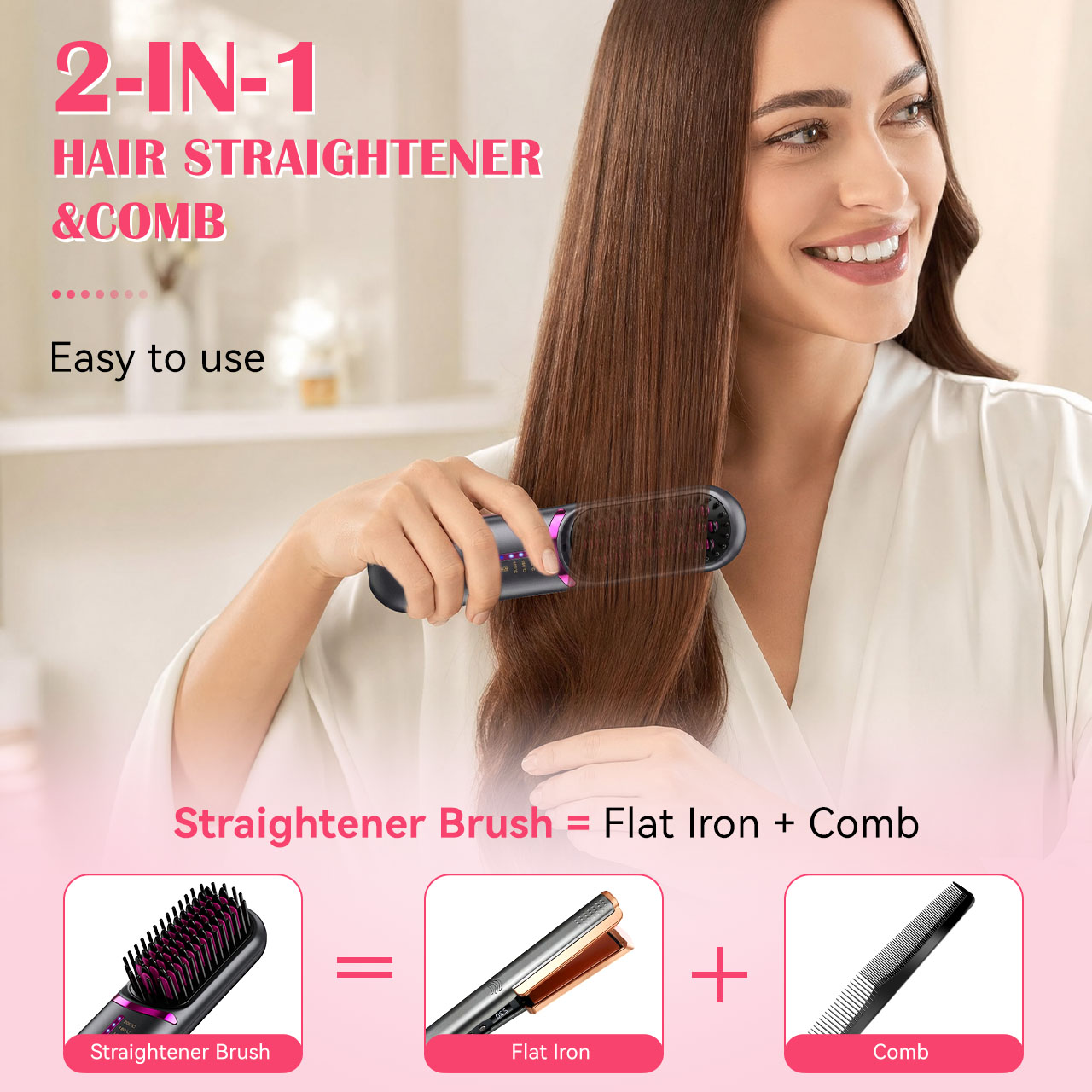 Hatteker Wireless Portable Tra - Hair Straightener ulasan dan harga